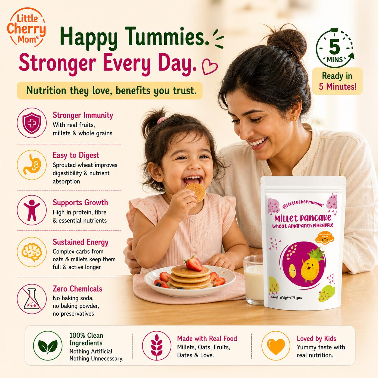 Littlecherrymom Pancake Mix Wheat Amaranth Pineapple - Dista