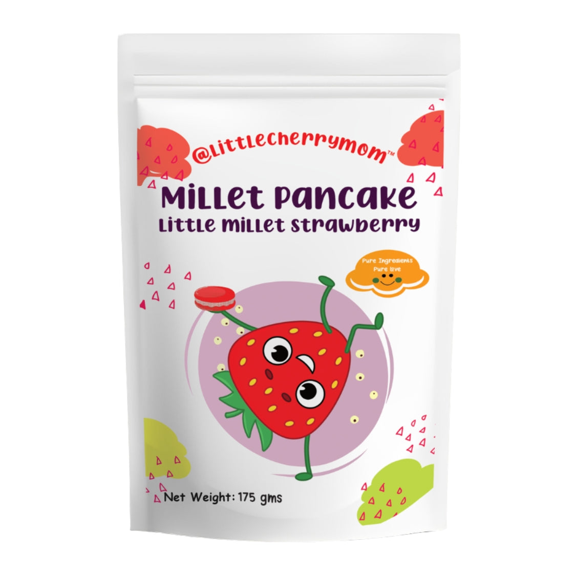 Littlecherrymom Pancake Mix Little Millet Strawberry - Dista