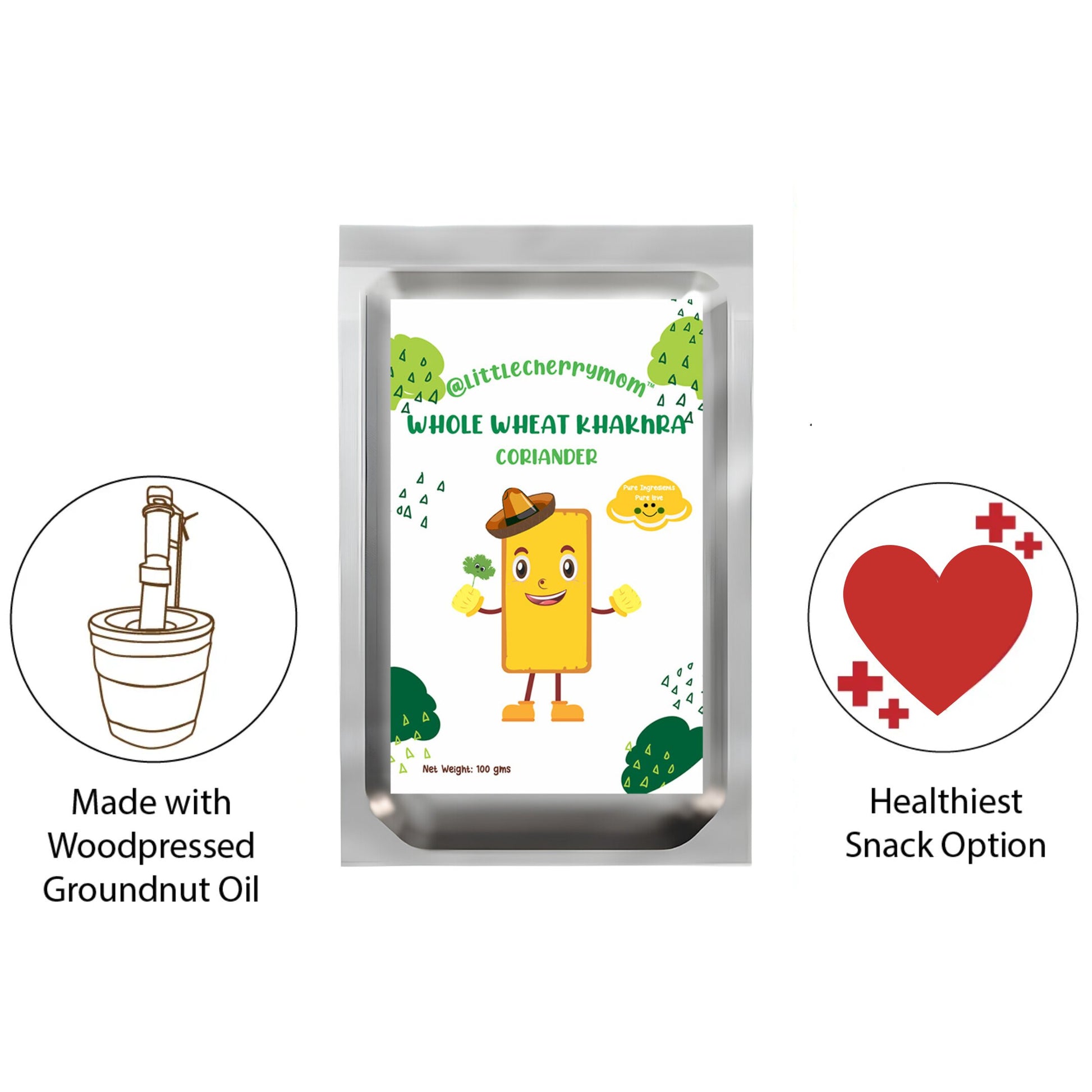 Littlecherrymom Whole Wheat Khakhra ?Coriander - Dista