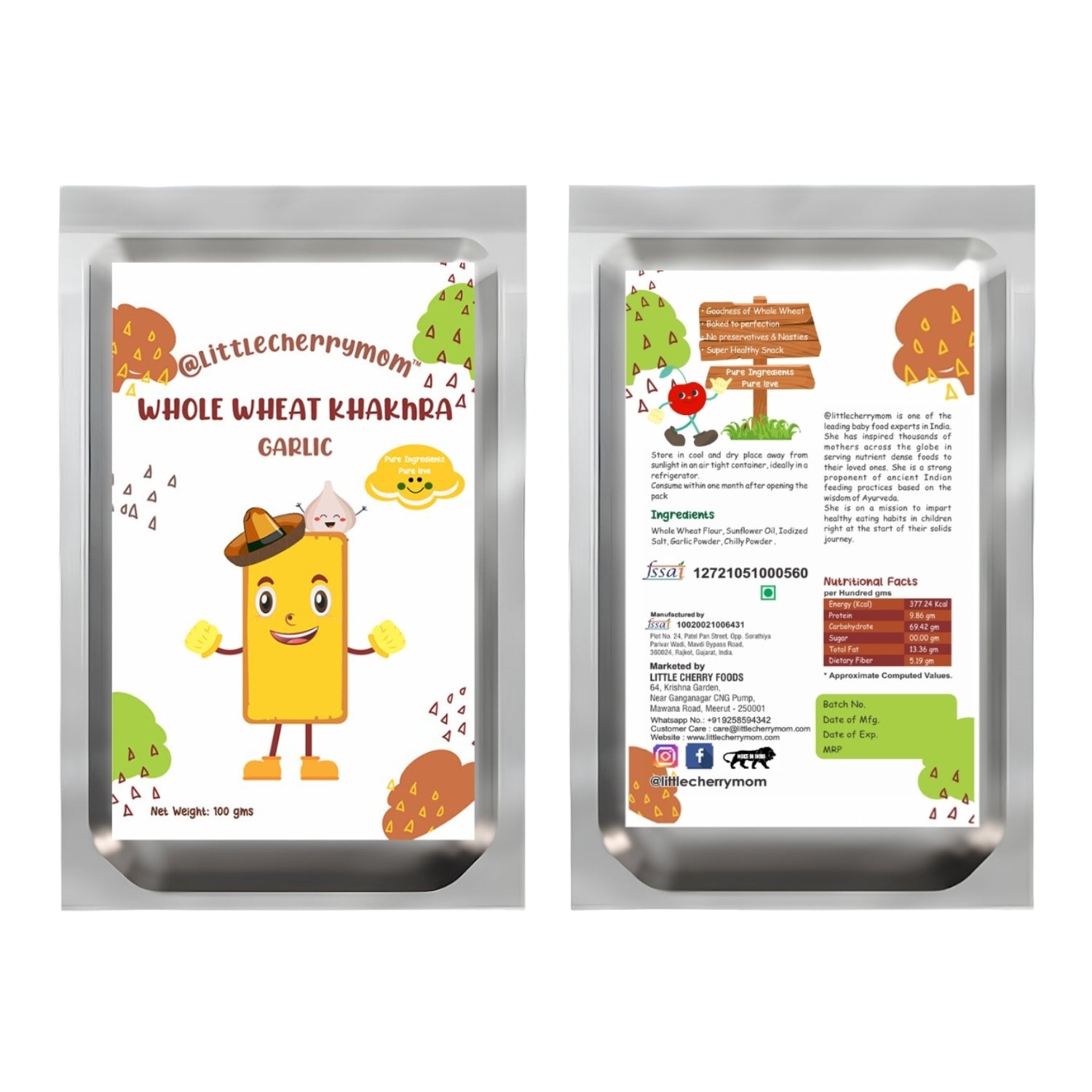 Littlecherrymom Whole Wheat Khakhra Combo - Dista