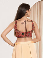 Thumbnail for Joban Fashion Maroon Cotton Padded Blouse With Square Neck Sleeveless - Distacart