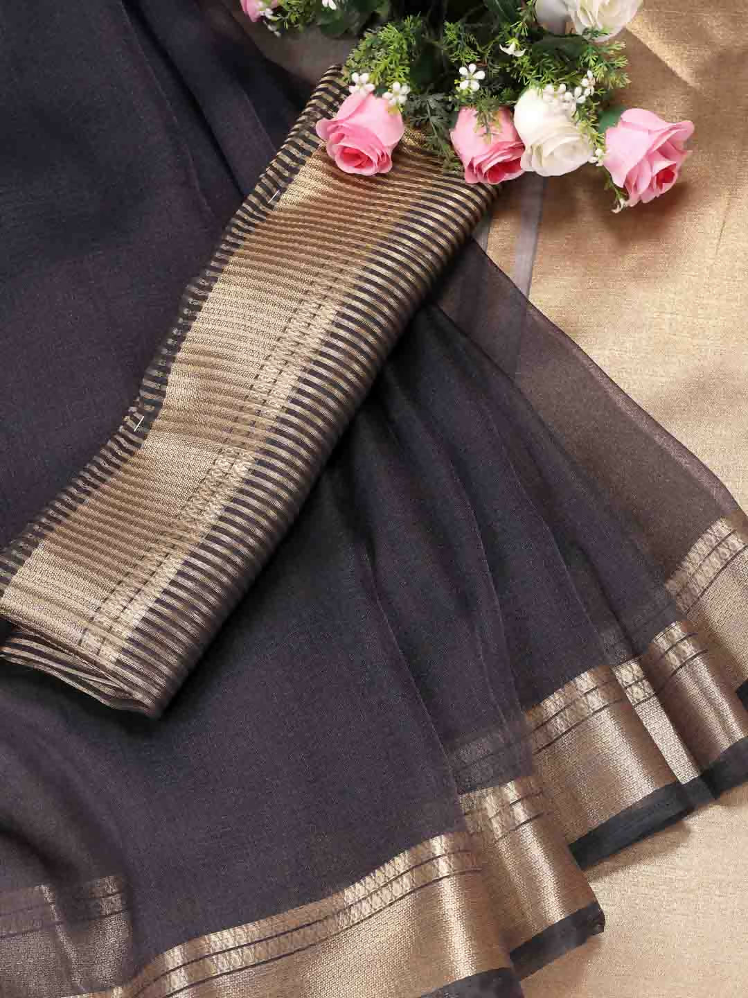 Astita Organza Grey Saree
