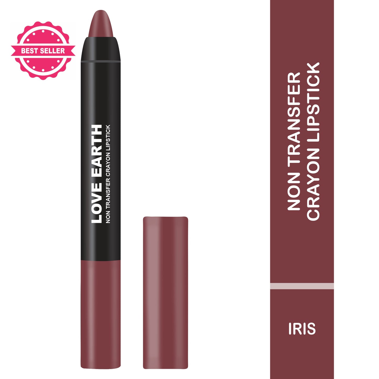 Love Earth Non Transfer Crayon Lipstick-Iris - Distacart