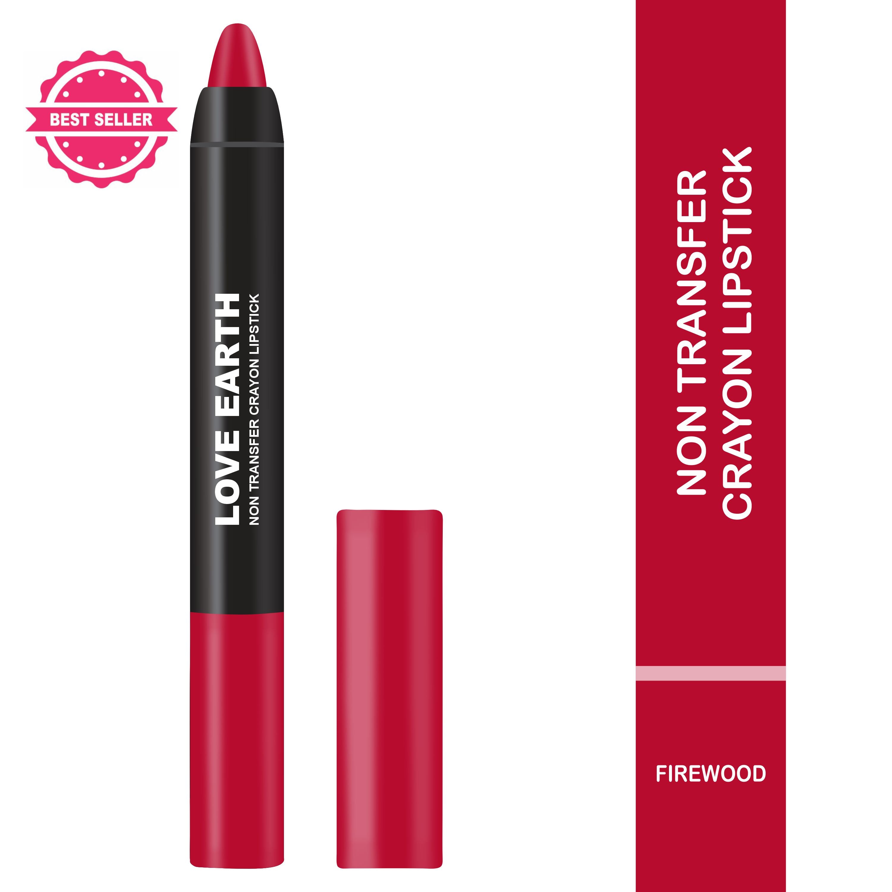 Love Earth Non Transfer Crayon Lipstick-Firewood - Distacart