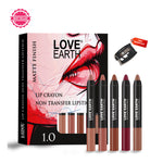 Thumbnail for Love Earth Lip Crayon Non-Transfer Lipstick 1.O And Sharpener - Distacart