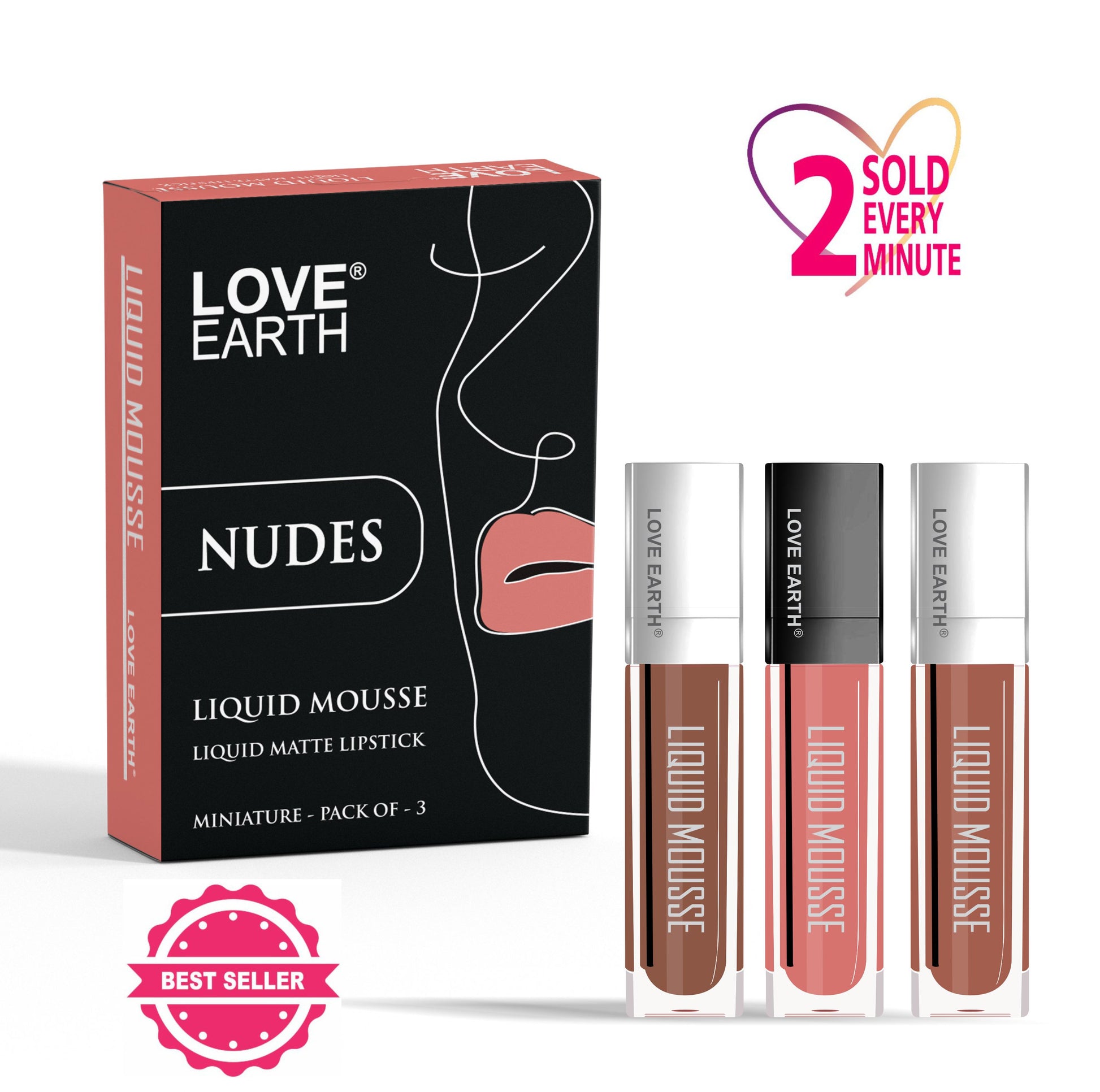 Love Earth Liquid Mousse Matte Lipstick - Nudes - Distacart