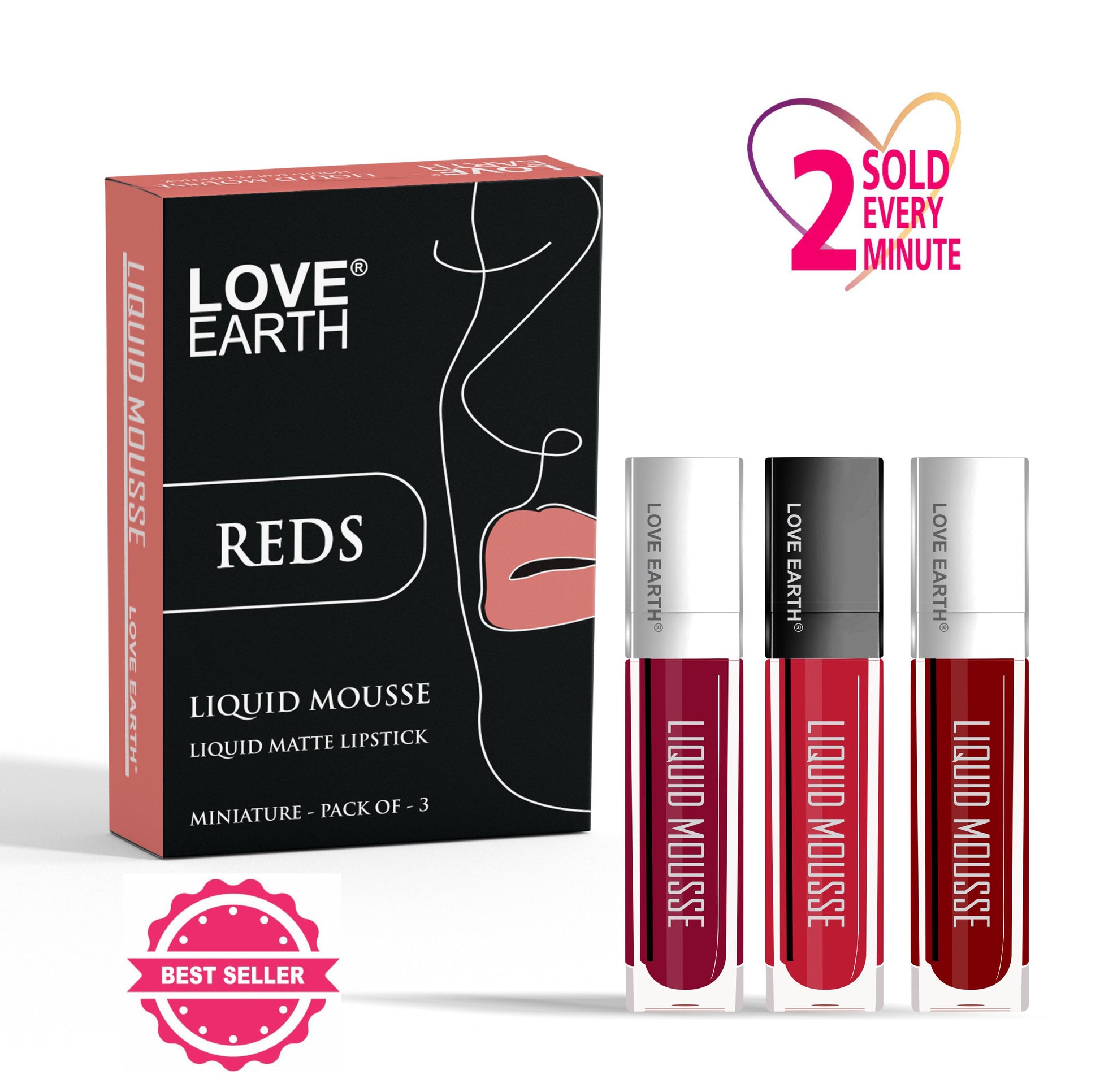 Love Earth Liquid Mousse Matte Lipstick - Reds - Distacart