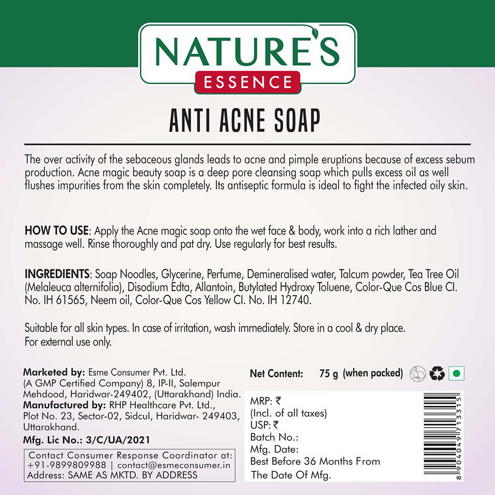 Nature's Essence Anti Acne Magic Soap - Distacart