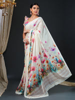 Thumbnail for NOZ2TOZ Women's Georgette Multi Color Digital Print Designer Saree With Blouse Piece - Distacart