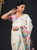 Thumbnail for NOZ2TOZ Women's Georgette Multi Color Digital Print Designer Saree With Blouse Piece - Distacart