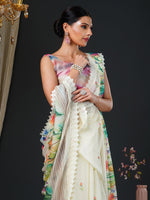 Thumbnail for NOZ2TOZ Women's Georgette Multi Color Digital Print Designer Saree With Blouse Piece - Distacart