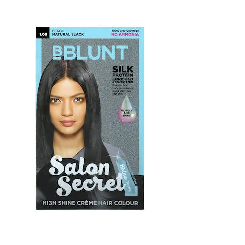 BBlunt Salon Secret High Shine Crème Hair Colour - Natural Black - Distacart