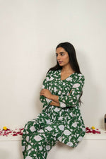 Thumbnail for Joban Fashion Green Hand Block Printed Cotton Co-Ord Set - Distacart