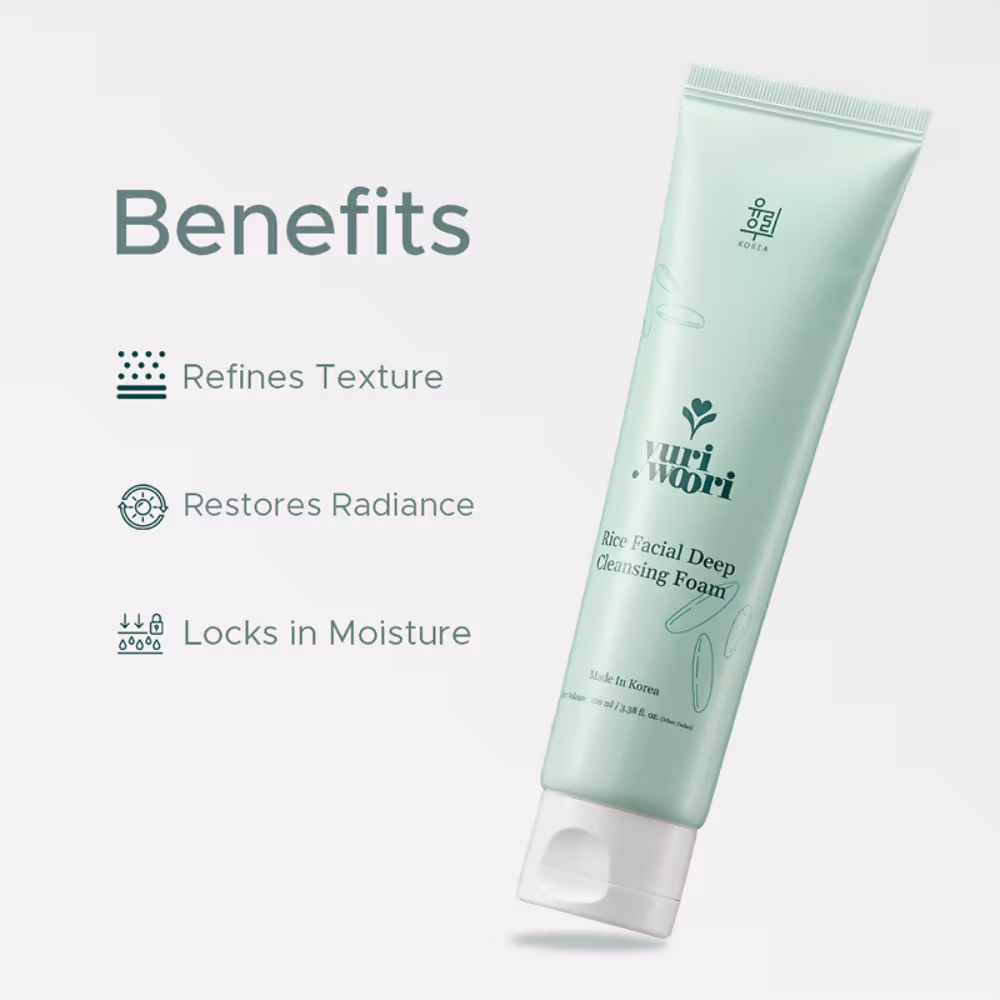 Yuri Woori Rice Facial Deep Cleansing Foam - Dista