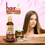 Thumbnail for Rajasthan Herbals Onion Hair Oil & Hair Growth Stimulator Capsule Combo