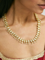 Thumbnail for Nuyug 22K Gold-Plated Kundan & Pearl Studded Matha Patti Head Jewellery