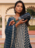 Thumbnail for Prazu Fashion Rama Georgette Thread Embroidery Chain Stitch Work Salwar Suit - Distacart