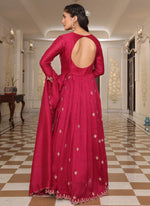 Thumbnail for Prazu Fashion Pink Soft Silk Thread Sequence Designer Suit