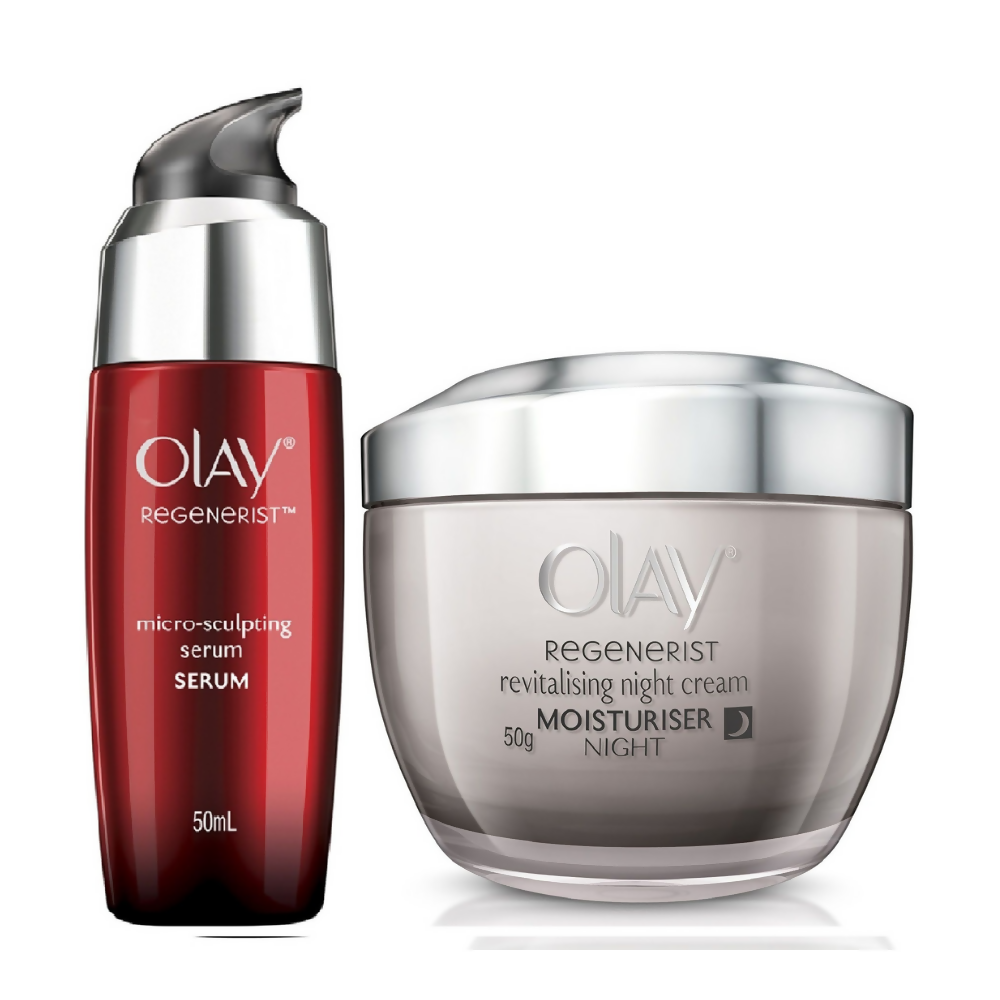 Olay Regenerist Night Skincare (Moisturizer & Serum) - Distacart