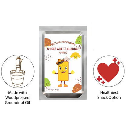 Littlecherrymom Whole Wheat Khakhra ?Garlic - Dista