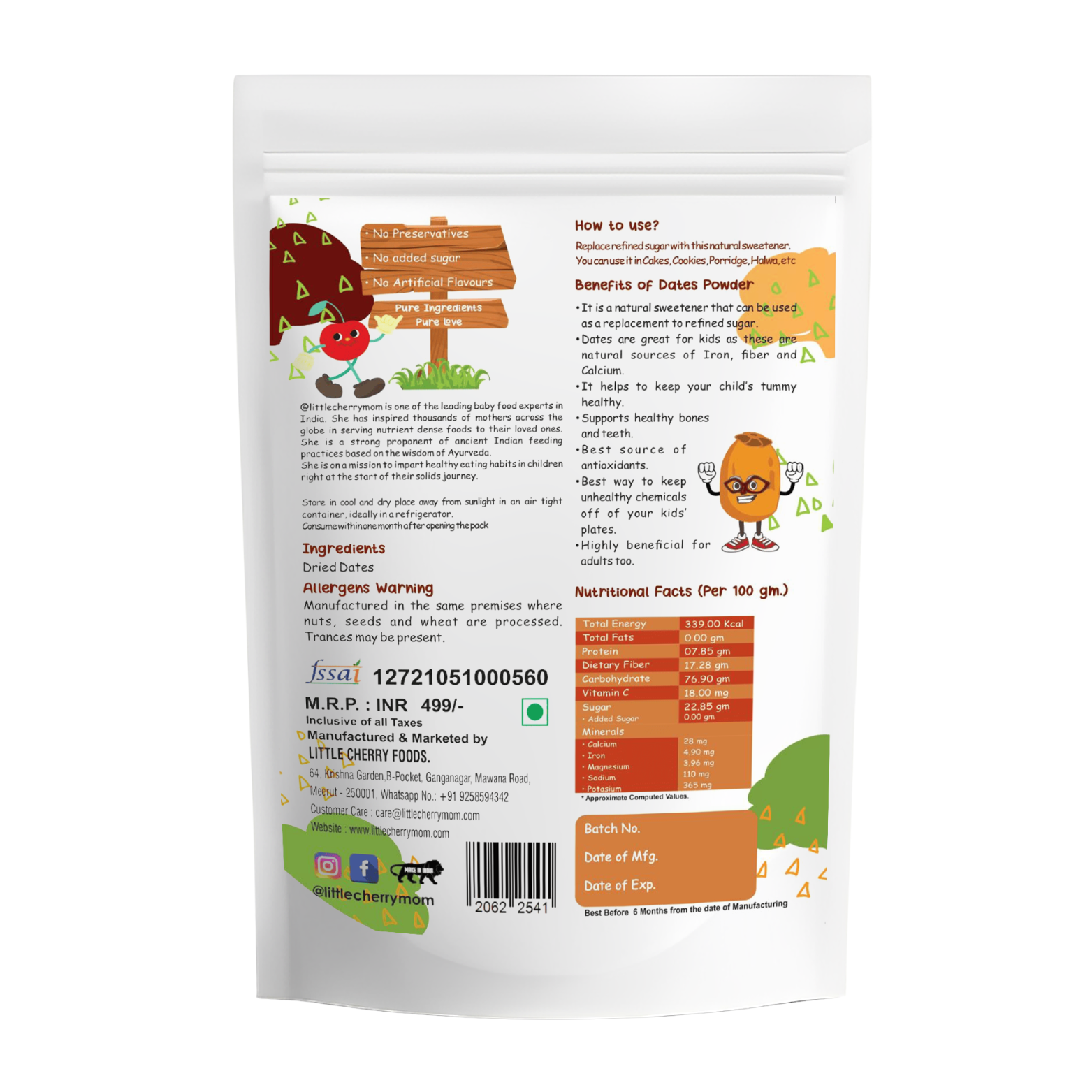 Littlecherrymom Dates Powder - Dista