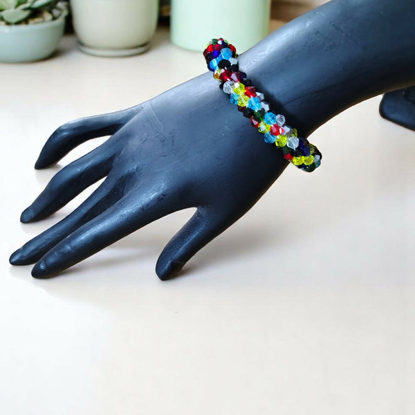 Inhanns Unisex Crystal Bloom – Adjustable Crystal Bead Bracelets - Multi Colour - Distacart