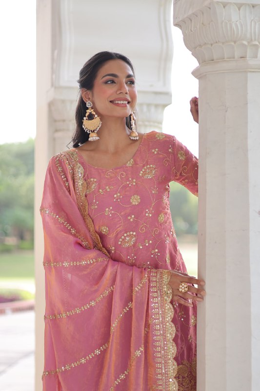Lehenga Mart Premium Readymade Top Sharara With Dupatta Set For Women-Pink - Distacart