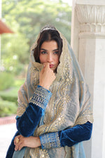 Thumbnail for Lehenga Mart Designer Velvet Ready To Wear Kurta Pant With Dupatta For Women-Morpich - Distacart