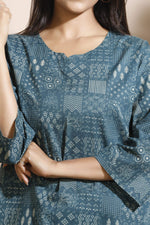 Thumbnail for Breathables Abstract Green Cotton Kurta & Pant Co-Ord Set - Dista