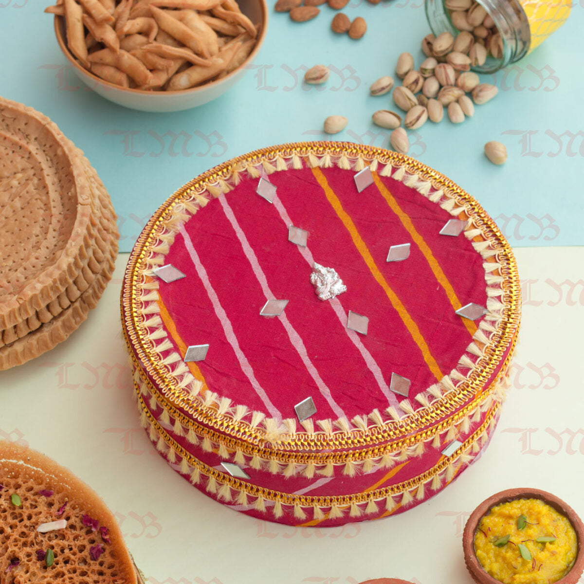 LMB Sweets Special Paneer Ghewar (Chunri Packing) (JPR) - Dista