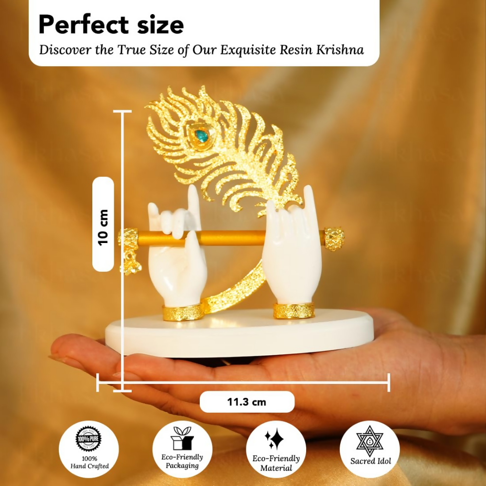 Ekhasa Lord Krishna Hands with Flute Idol - Dista