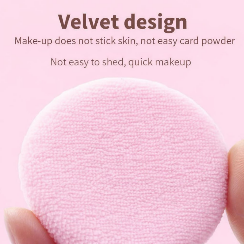 Bronson Professional Round Powder Puff Beauty Blender Makeup Sponge Applicator - Dista