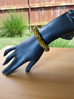 Thumbnail for Inhanns Unisex Crystal Bloom – Adjustable Crystal Bead Bracelets - Golden - Distacart