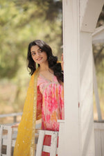 Thumbnail for Aastha Fashion Women's Pink Russian silk Digital Printed Gown with Dupatta - Distacart