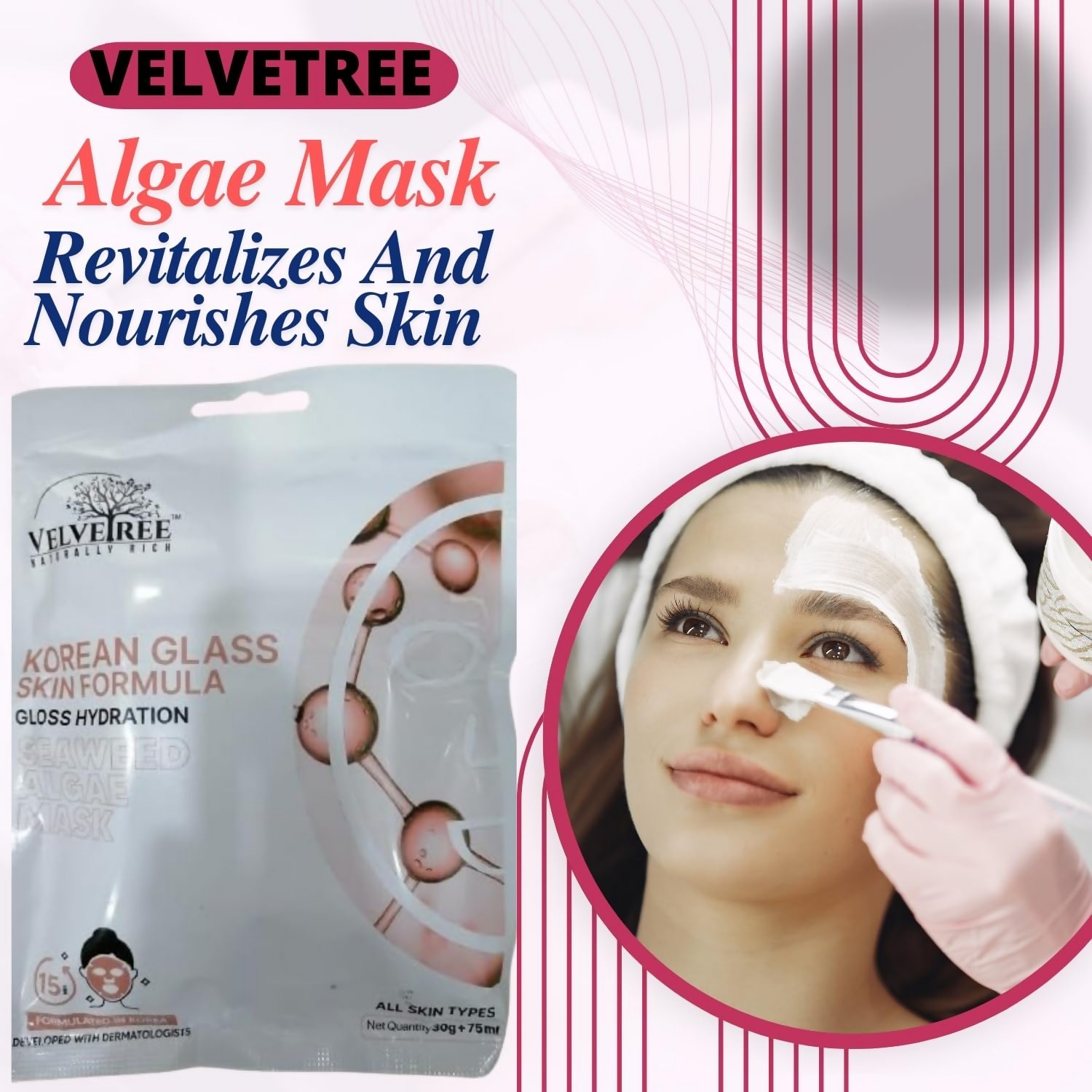 Velvetree Deep Cleansing Face Mask For Glowing Skin - Distacart