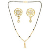 AanyaCentric Gold Plated Short Mangalsutra Set with Earrings - Distacart