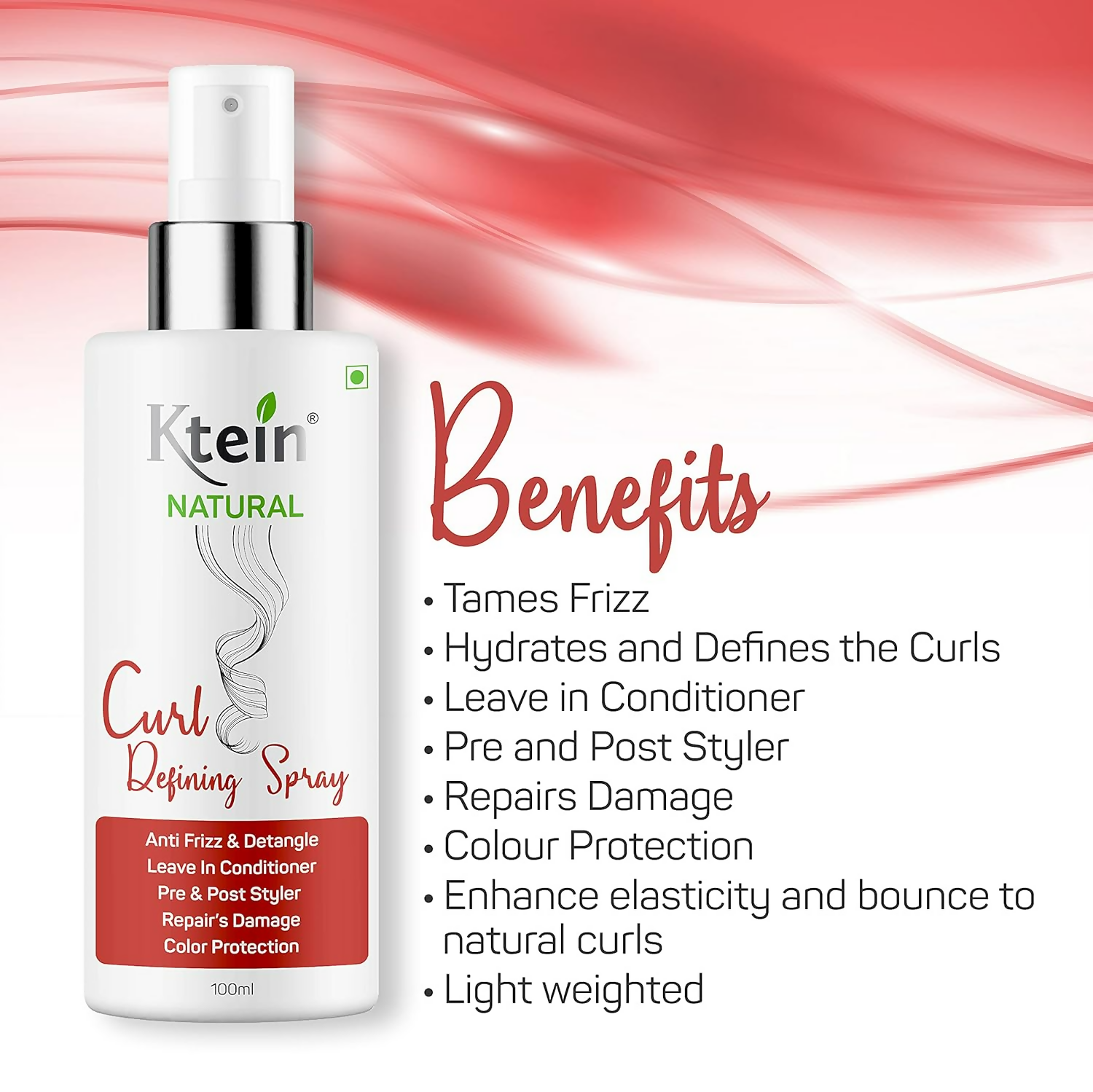 Ktein Natural Curl Defining Spray - Distacart