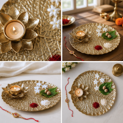 lotus leaf thaali gold