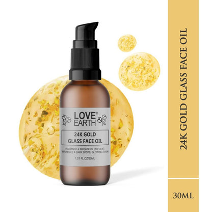 Love Earth 24K Gold Glass Face Oil - Distacart