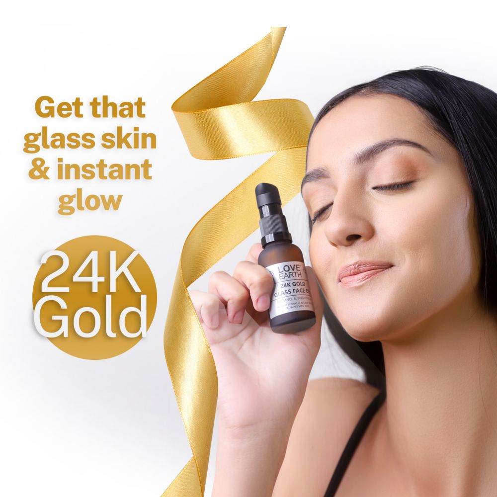 Love Earth 24K Gold Glass Face Oil - Distacart