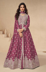 Thumbnail for Anaita Magenta Chinon With Sequence Embroidery Salwar Suit - Distacart