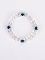 Thumbnail for NVR White Crystal Evil Eye Bracelet for Men & Women - Distacart