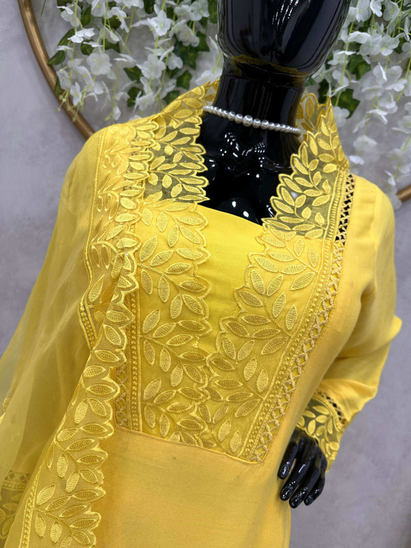 Preksha Creation Women Gown Maslin With Threads With Dupatta And Pant - Distacart