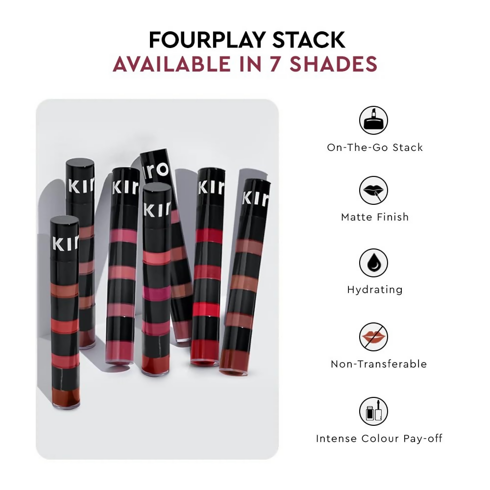 Kiro Four Play Non-Stop Airy Matte Liquid Lip Stack – Paramount Pink - Dista