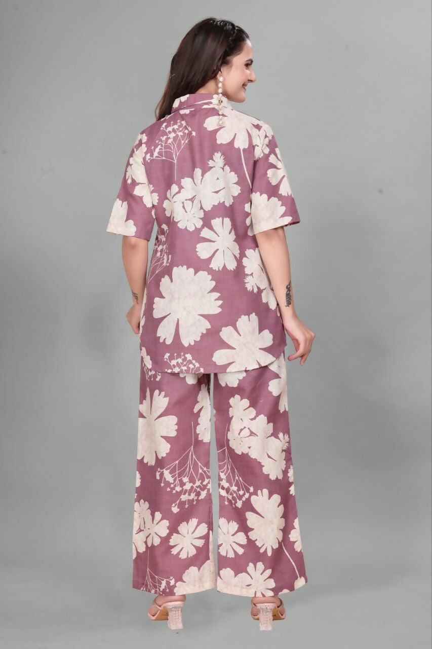Preksha Creation Cotton Floral Print Kurta Set Co-Ord Set