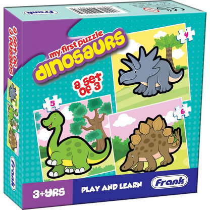 Frank Dinosaurs - A Set of 3 Jigsaw Puzzle for Kids - Distacart