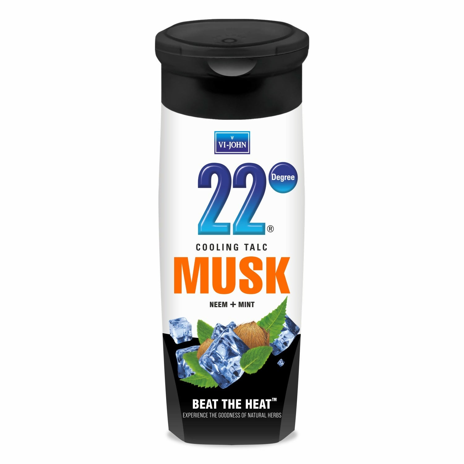 VI-JOHN 22 Degree Cooling Talc Beat the Heat Musk, Neem and Mint - Distacart