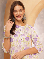 Thumbnail for Anouk Women Ethnic Motifs Printed Regular Pure Cotton Kurta with Trousers & With Dupatta