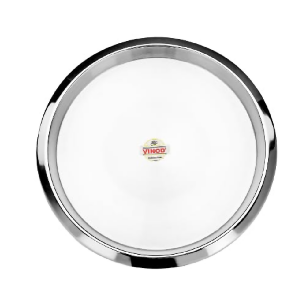 Vinod Stainless Steel Two Tone Serving Dish/Salad Plate/Snack Plate - Dista