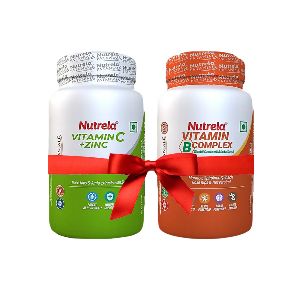 Patanjali Nutrela Vitamin C & Zinc + B-Complex Capsules Combo - Distacart